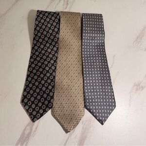 Men's Classic Necktie Set - Black, Tan, Gray